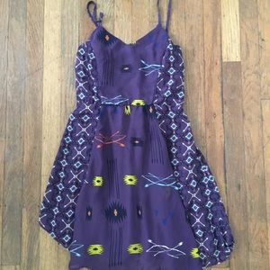 Purple Aztec print dress
